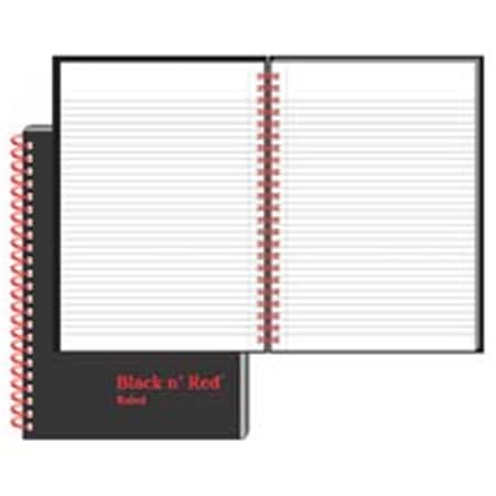 Workstationpro Black nft. Red-John Dickinson Wirebound Book- Ruled- 70 Sheets- 8-.25in.x5-.88in.- BK-RD TH1887574
